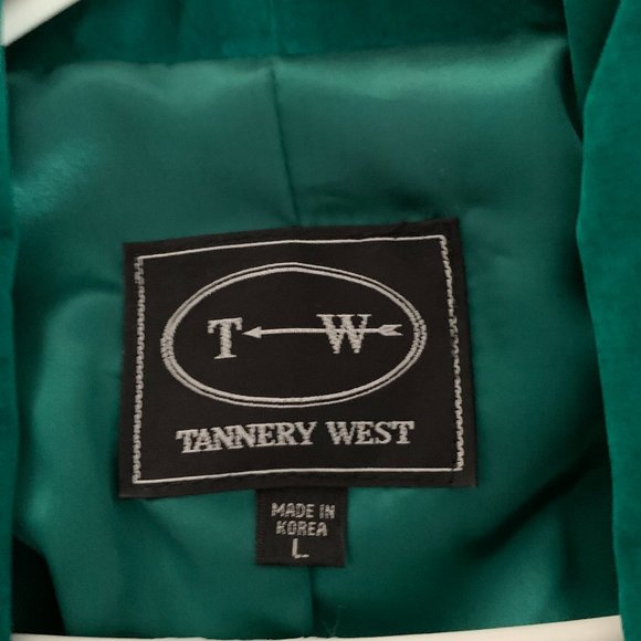 L tannery west emerald green jacket/coat suede - Picture 2 of 6